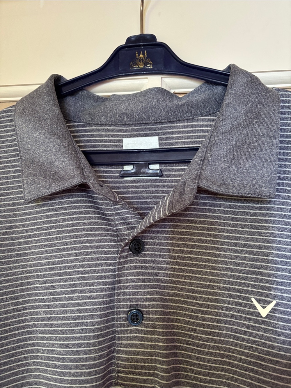 Callaway Opti Dry Polo Golf Shirt XXL Gray Striped